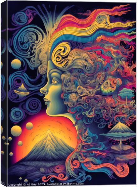 Psychedelic Dreams Canvas Print by Craig Doogan Digital Art