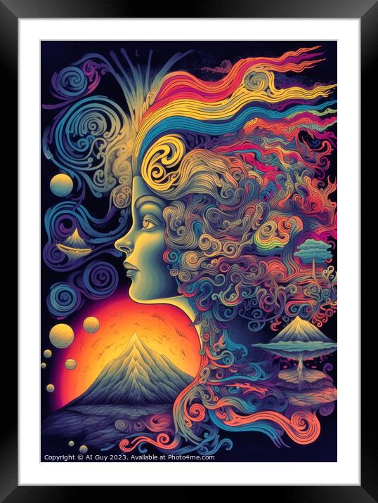 Psychedelic Dreams Framed Mounted Print by Craig Doogan Digital Art