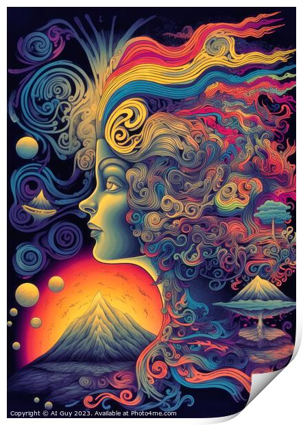 Psychedelic Dreams Print by Craig Doogan Digital Art