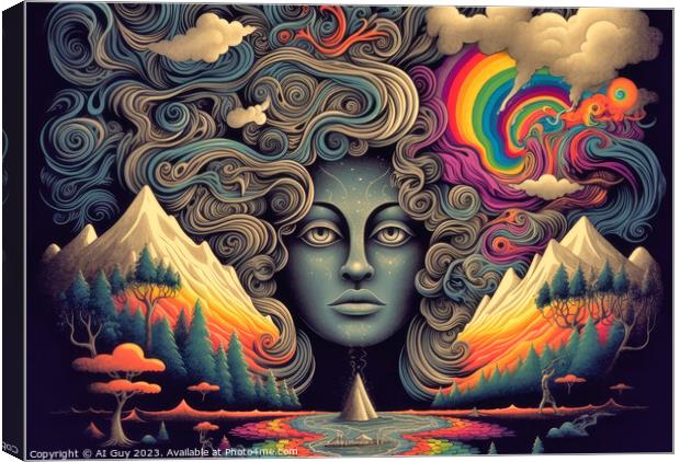 Trippy Acid Visions Canvas Print by Craig Doogan Digital Art