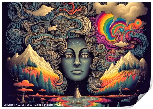 Trippy Acid Visions Print by Craig Doogan Digital Art