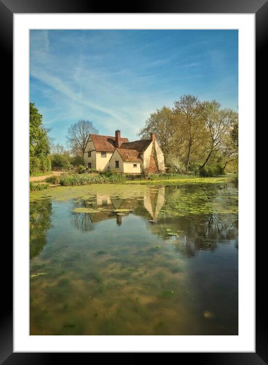 Willy lots cottage at flatford Mill  Framed Mounted Print by Tony lopez