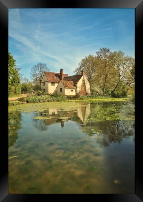Willy lots cottage at flatford Mill  Framed Print by Tony lopez