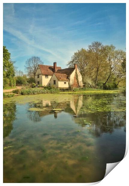 Willy lots cottage at flatford Mill  Print by Tony lopez