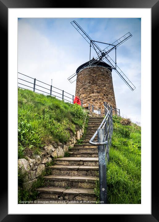 St Monans Windmill, St Monans, Fife Framed Mounted Print by Douglas Milne