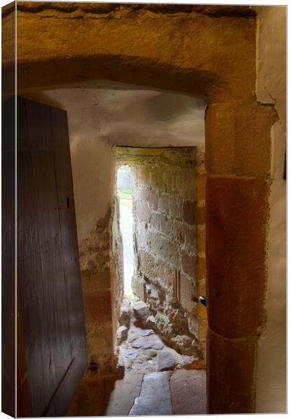 Skipton Castle - Medieval Passageway Canvas Print by Glen Allen