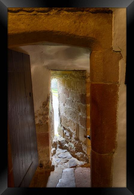 Skipton Castle - Medieval Passageway Framed Print by Glen Allen