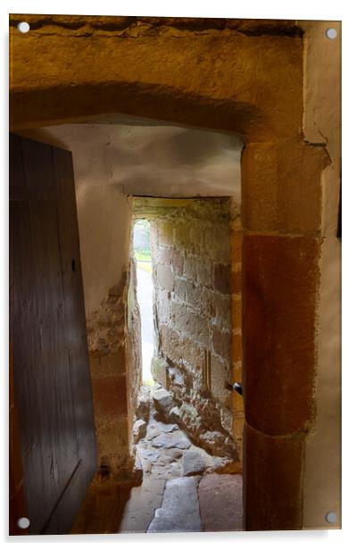 Skipton Castle - Medieval Passageway Acrylic by Glen Allen