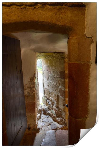 Skipton Castle - Medieval Passageway Print by Glen Allen