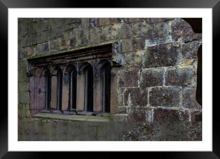 Skipton Castle  Medieval Windows Framed Mounted Print by Glen Allen