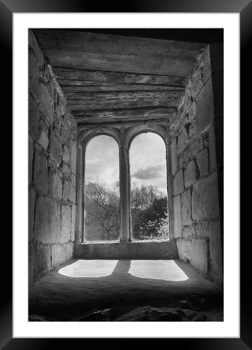Skipton Castle Views Through Medieval Widows 04 Framed Mounted Print by Glen Allen