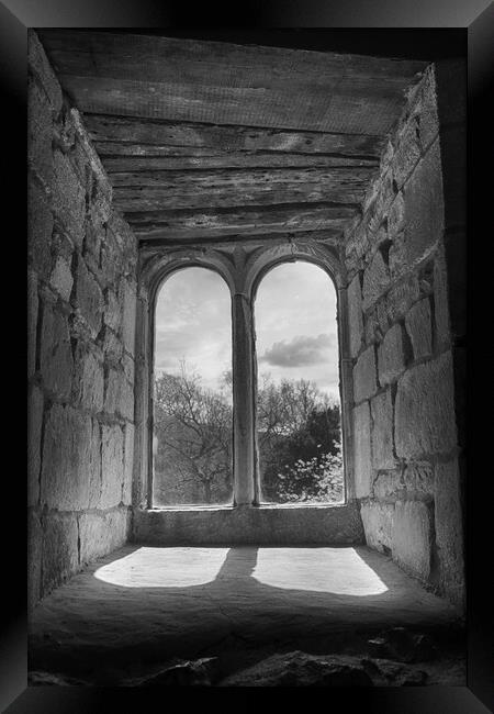 Skipton Castle Views Through Medieval Widows 04 Framed Print by Glen Allen