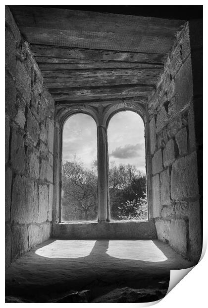 Skipton Castle Views Through Medieval Widows 04 Print by Glen Allen