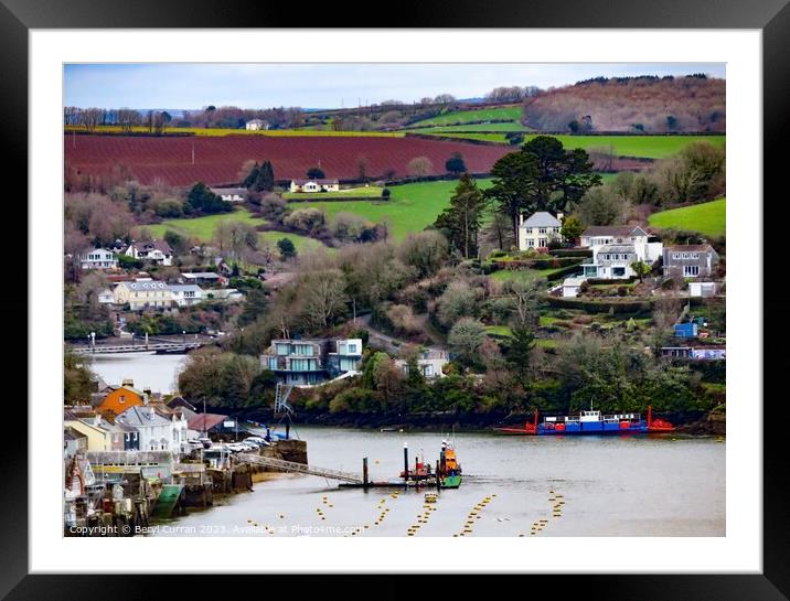 A View across the River Fowey Framed Mounted Print by Beryl Curran