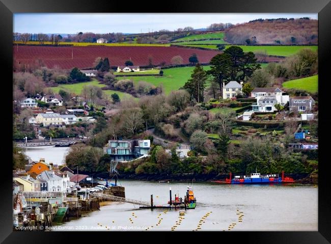 A View across the River Fowey Framed Print by Beryl Curran
