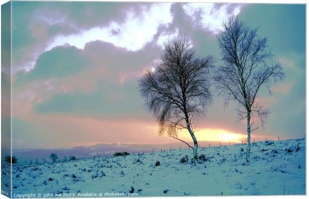 Majestic Winter Wonderland in Derbyshire Canvas Print by john hill