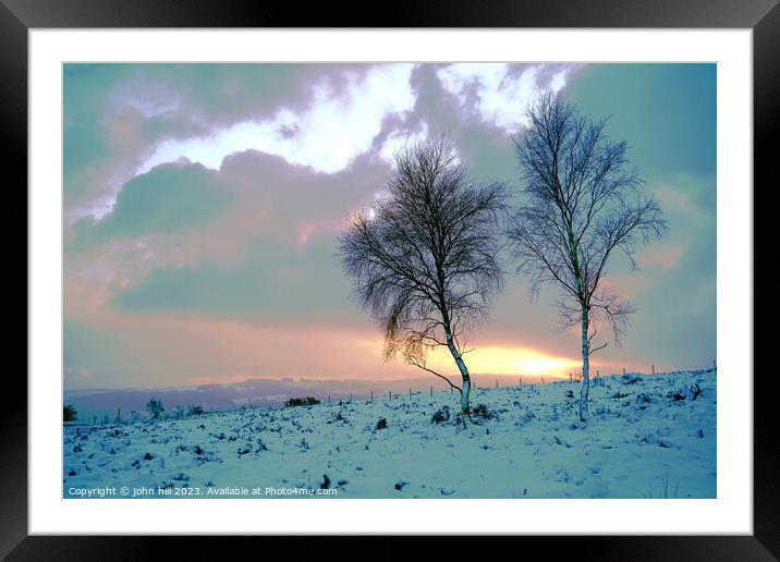 Majestic Winter Wonderland in Derbyshire Framed Mounted Print by john hill
