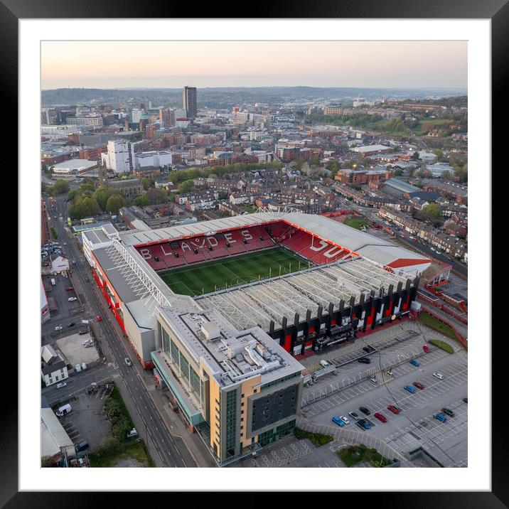 Bramall Lane Sheffield Utd Framed Mounted Print by Apollo Aerial Photography