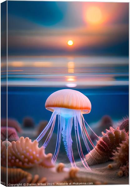 The Vibrant World of Coral Canvas Print by Darren Wilkes