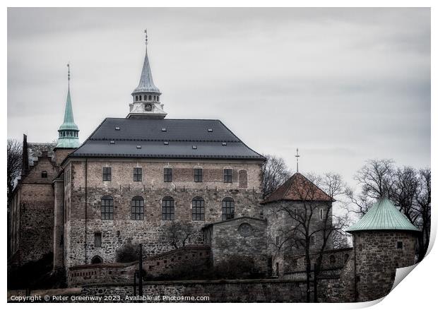 Akershus Fortress Medieval Castle, Oslo, Norway Print by Peter Greenway