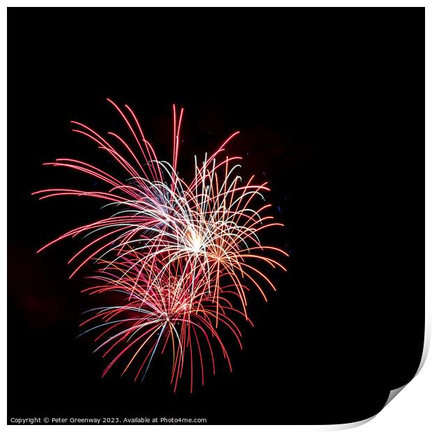 British Firework Championships Fireworks From 'Dev Print by Peter Greenway