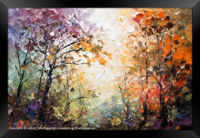 autumn forest Framed Print by Robert Deering