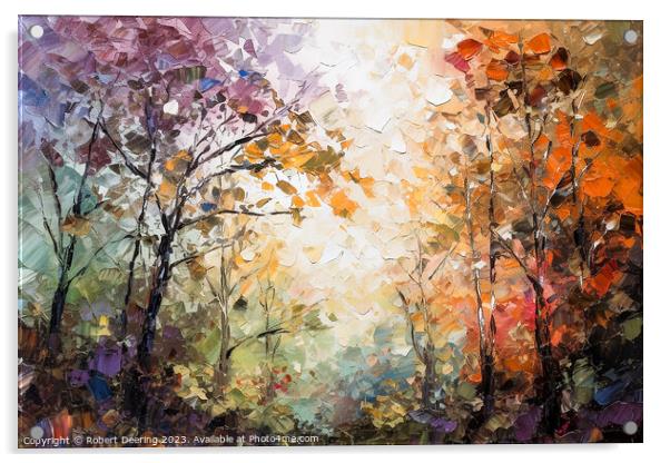 autumn forest Acrylic by Robert Deering
