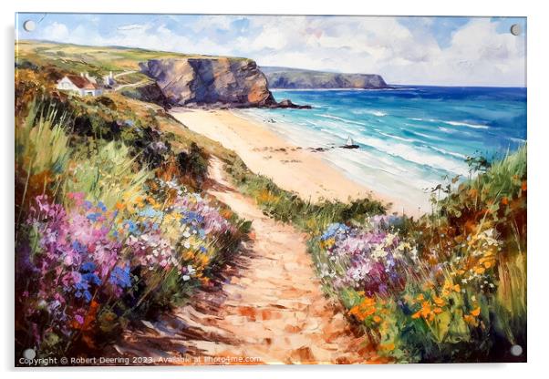 beach pathway Acrylic by Robert Deering