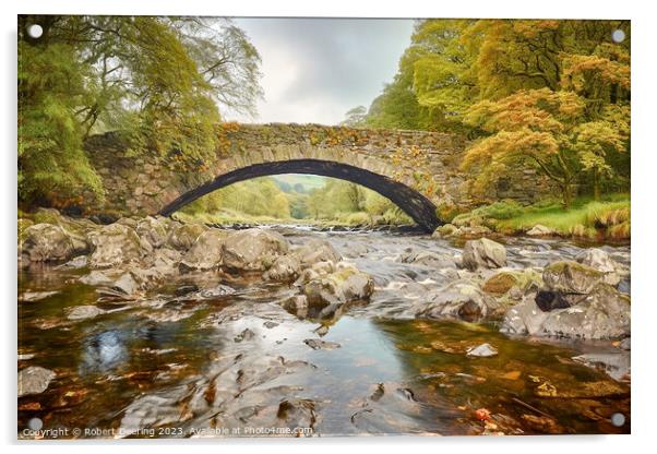 Ivelet Bridge Yorkshire Dales 2 Acrylic by Robert Deering