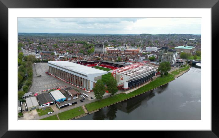 The City Ground Nottingham Framed Mounted Print by Apollo Aerial Photography