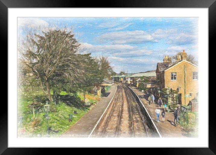 A Country Station Framed Mounted Print by Ian Lewis
