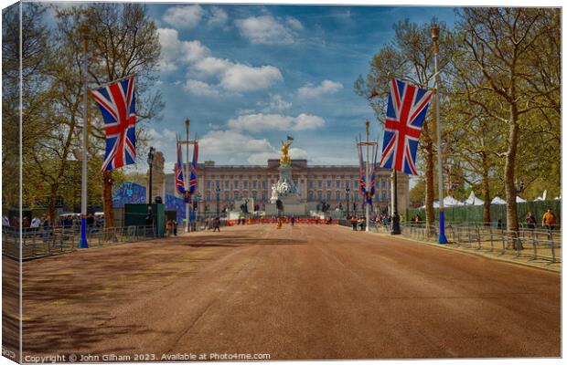 The Mall and Buckingham Palace London Canvas Print by John Gilham