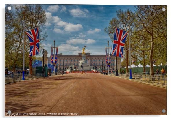 The Mall and Buckingham Palace London Acrylic by John Gilham