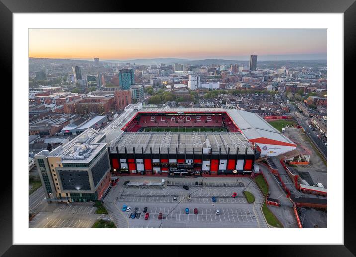 Bramall Lane Sheffield Framed Mounted Print by Apollo Aerial Photography
