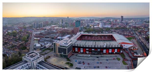 Bramall Lane Sheffield Cityscape Print by Apollo Aerial Photography