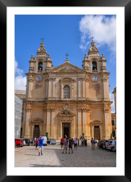 Cathedral of Saint Paul in Mdina in Malta Framed Mounted Print by Artur Bogacki