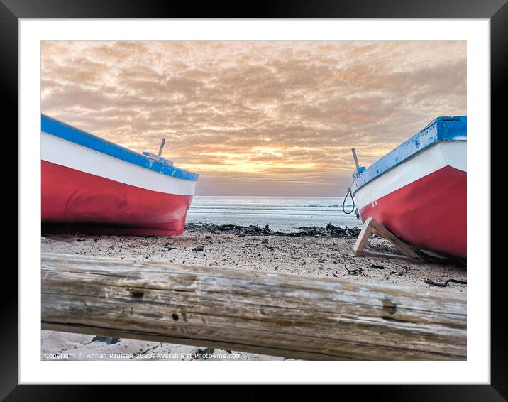 Fishing boats Framed Mounted Print by Adrian Paulsen