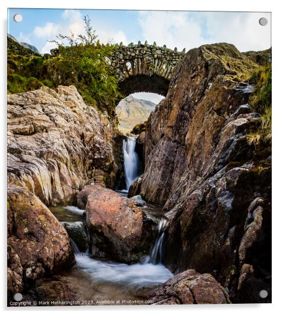 Stockley Bridge Falls Acrylic by Mark Hetherington