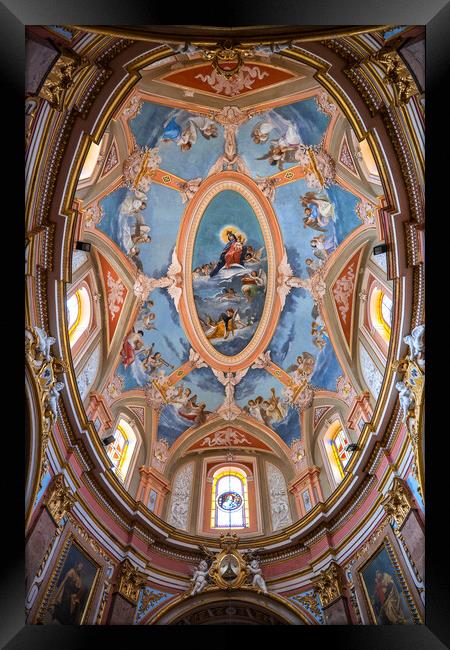 Carmelite Church Interior in Mdina, Malta Framed Print by Artur Bogacki
