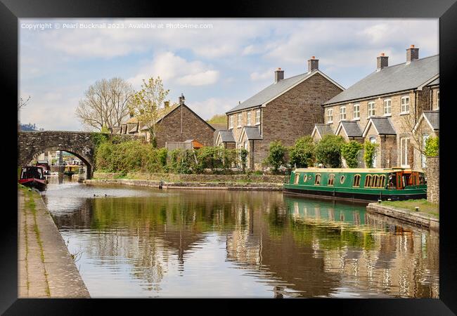 Canal Life and New Homes Framed Print by Pearl Bucknall