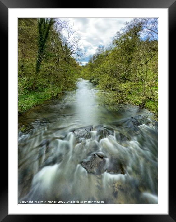 Long exposure at Castle Bridge Framed Mounted Print by Simon Marlow