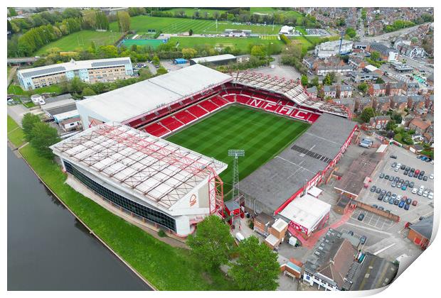 Nottingham Forest Football Club Print by Apollo Aerial Photography