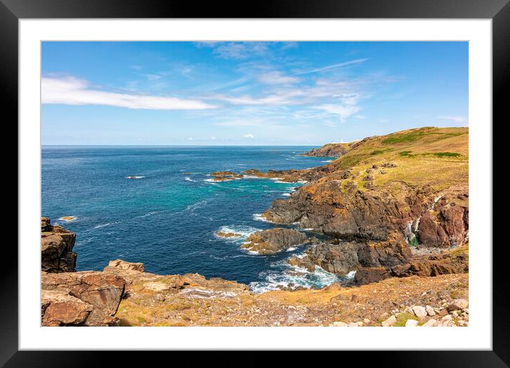 Boscaswell Cliffs - North Conrnwall, UK. Framed Mounted Print by Malcolm McHugh