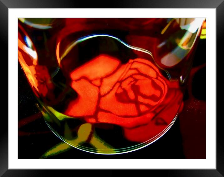 Abstract red rose Framed Mounted Print by Stephanie Moore