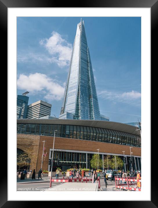 The Shard Framed Mounted Print by Benjamin Brewty