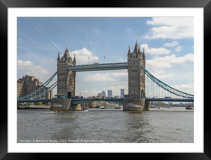 Tower Bridge  Framed Mounted Print by Benjamin Brewty