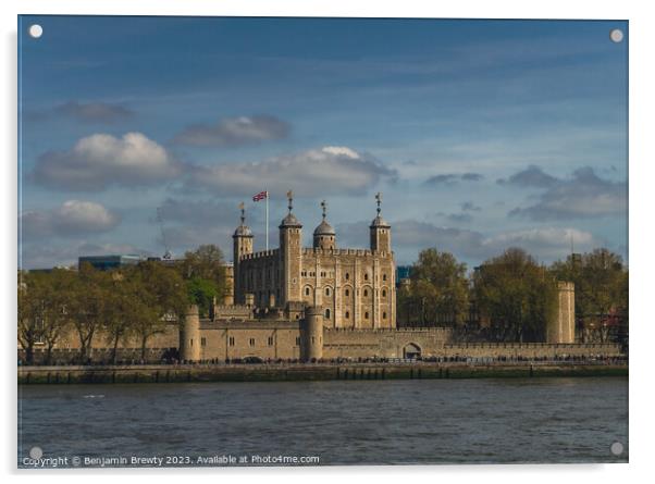 Tower Of London  Acrylic by Benjamin Brewty