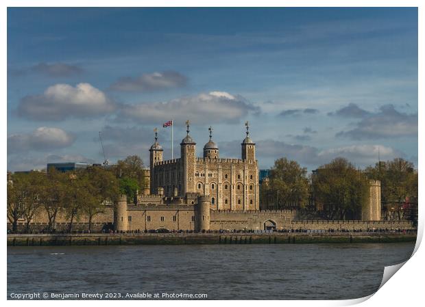Tower Of London  Print by Benjamin Brewty