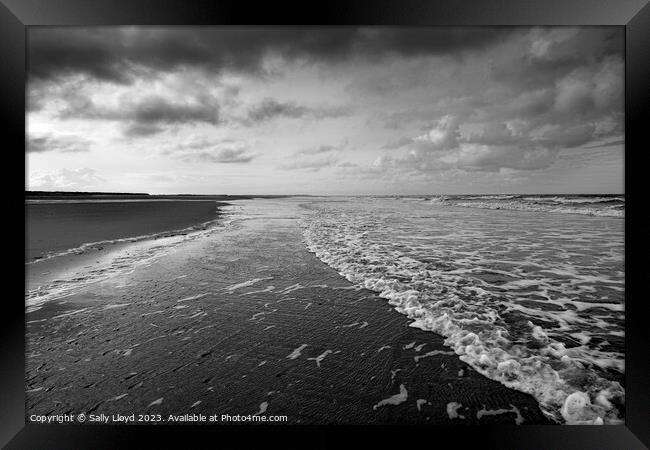 Winter tide at Holkham Beach Norfolk Framed Print by Sally Lloyd