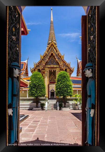 Entrance to Wat Ratchabhopit Framed Print by Kevin Hellon